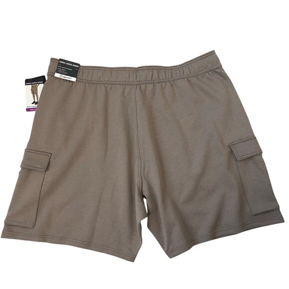 90 Degree Reflex James Cargo Shorts Men XXL Taupe Pull On Athletic Elastic Waist - Picture 2 of 11